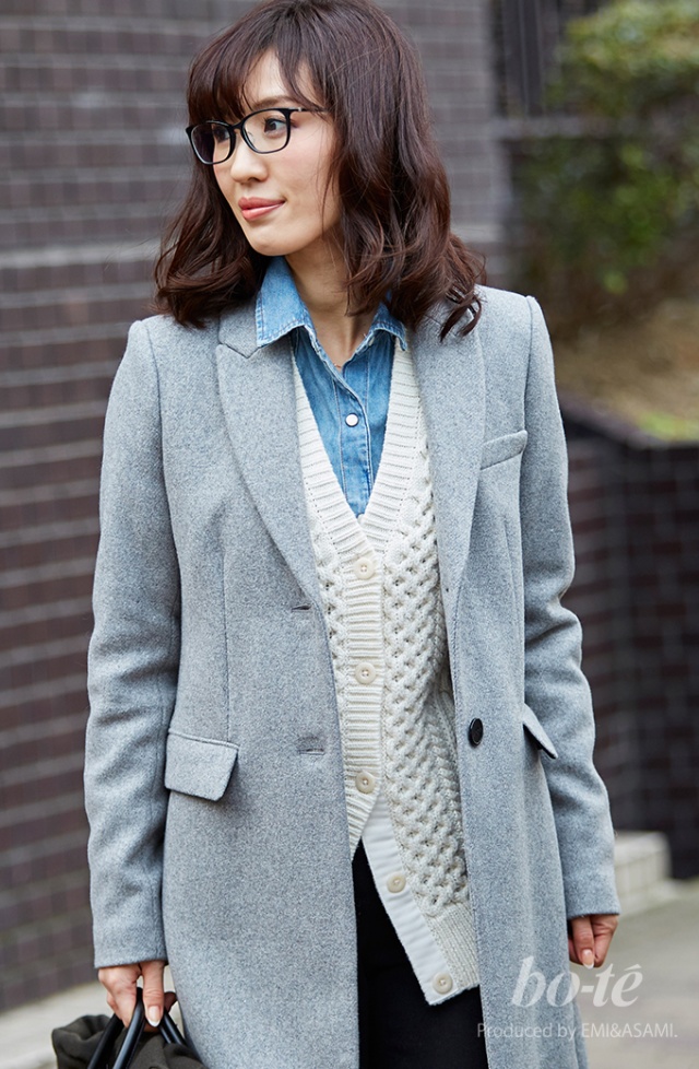チェスターコート ケーブルニットカーデ パンツで決める冬のマニッシュスタイル 1月6日 Bo Te ボーテ