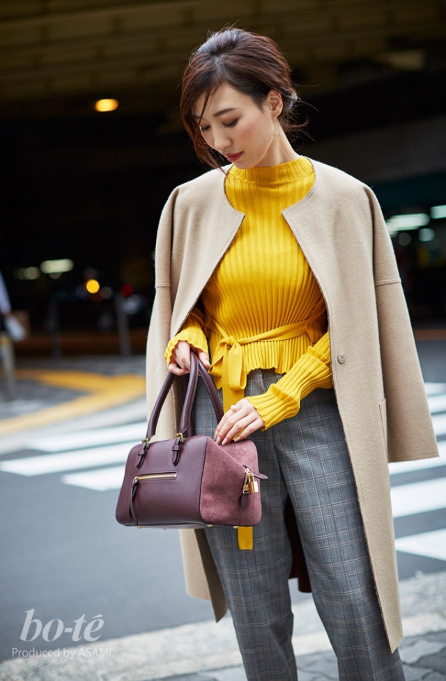 フォトジェニックなニットには チェックのパンツで媚びない女らしさをプラス 11月9日 Bo Te ボーテ