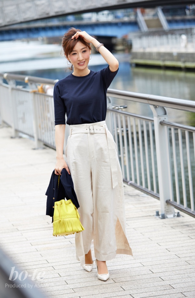 仕事のあとは食事会という連休初日は 小ワザの効いたシンプルアイテムが活躍 4月28日 Bo Te ボーテ