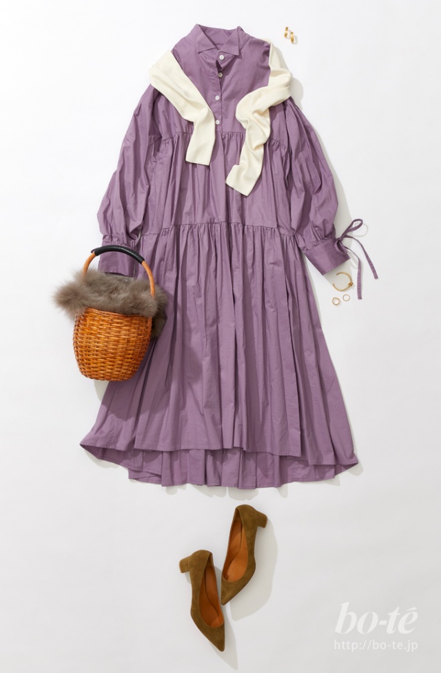 彼といっしょに行くパーティーには ロマンチックなワンピースをモードなパープルで 9月8日 Bo Te ボーテ