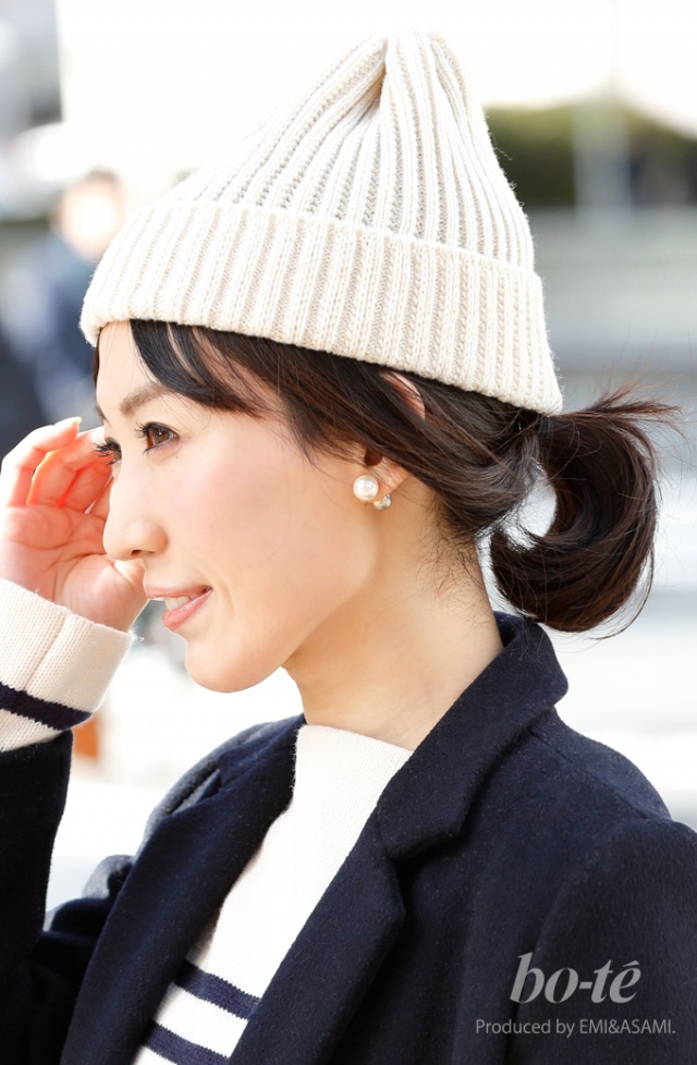 ニット帽 デニム バレエシューズでカジュアルに決める休日コーデ 2月6日 Bo Te ボーテ